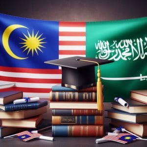 امداد ابتعاث - علم ماليزيا والسعودية